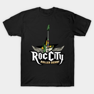 Roc City Roller Derby Guitar T-Shirt